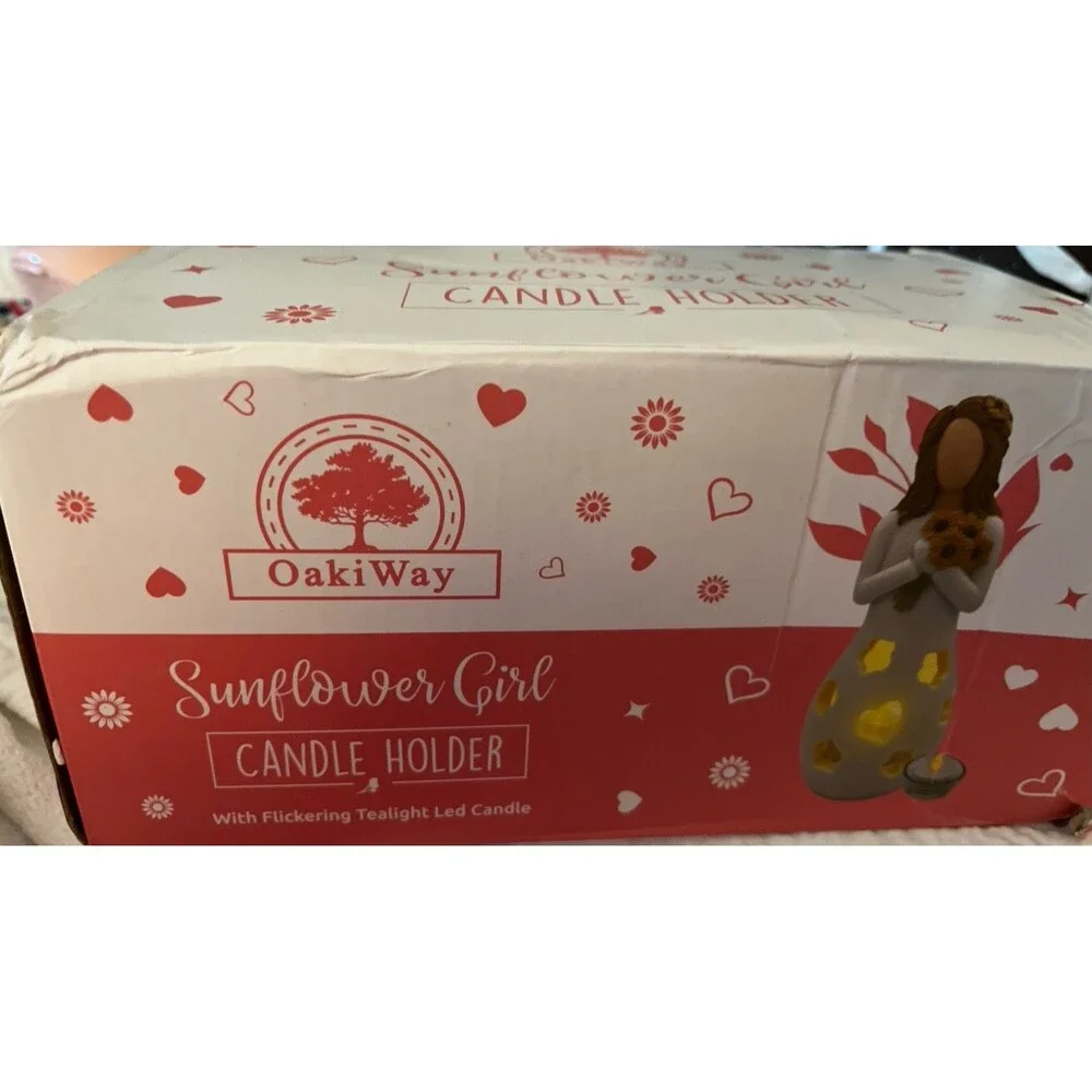 Oakiway Sunflower Girl Candle Votive.   Excellent Condition.   Votive Only